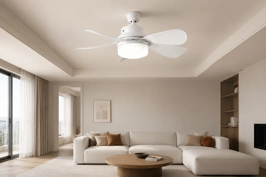 Furniture layout affects 9 foot ceiling fan mount choice