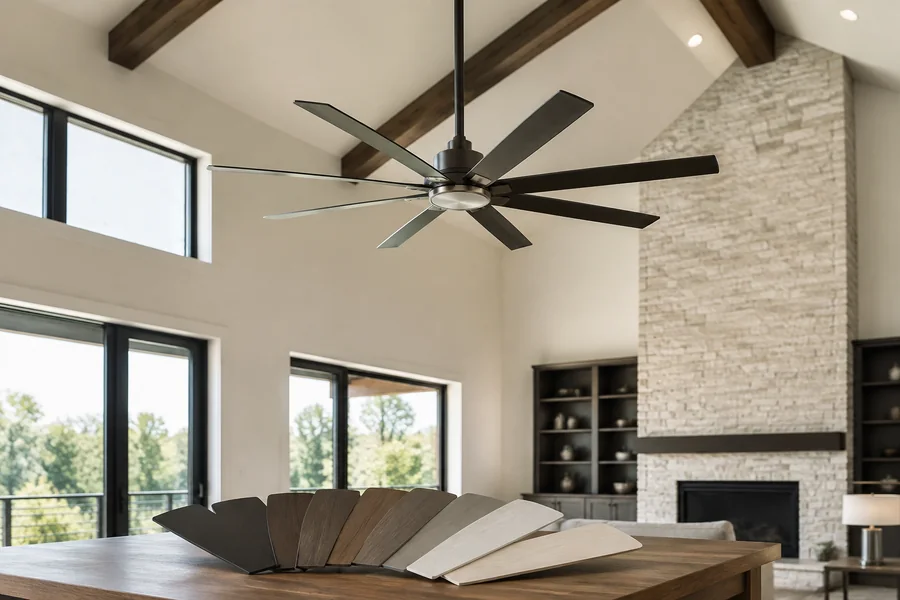 High ceiling fan product selection options for living rooms