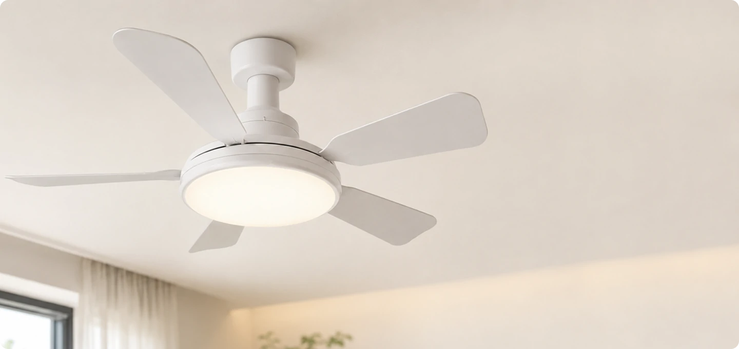 Higher-airflow socket fan light for kitchens garages and utility spaces