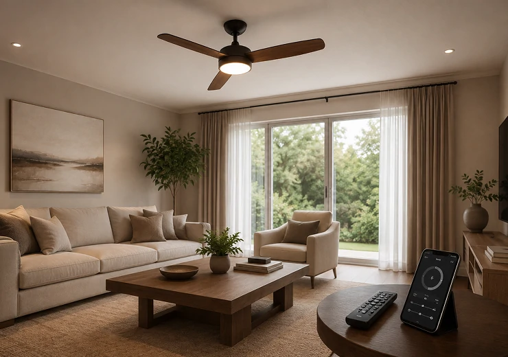 Modern living room ceiling fan light product solution