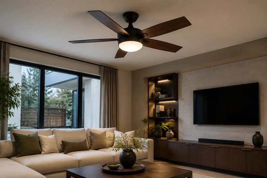 Living room ceiling fan with light or without light comparison
