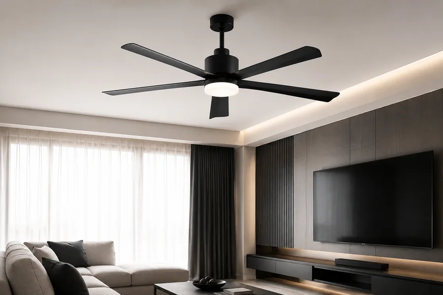 Ceiling fixture finish matched with living room style