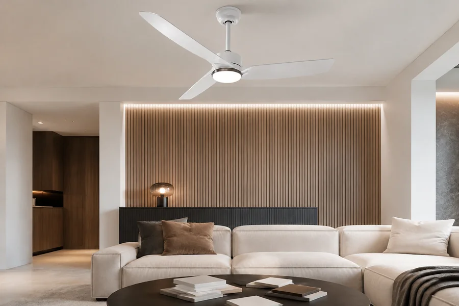 Living room fixture buying checklist with ceiling fan light