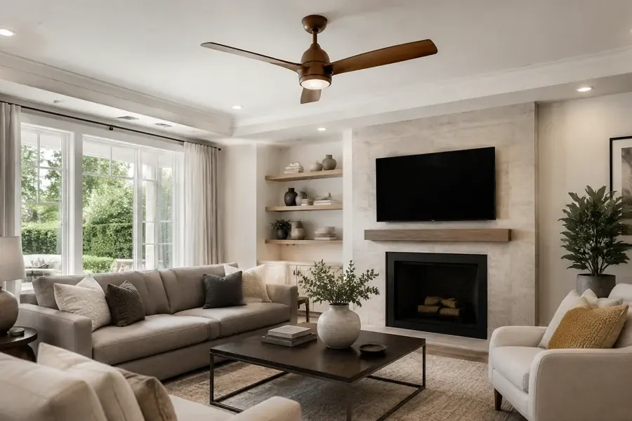 Luxury ceiling fan quiet control and stable operation