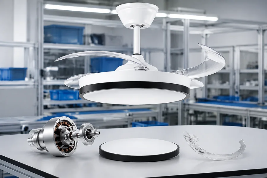 Factory quality check for decorative ceiling fans