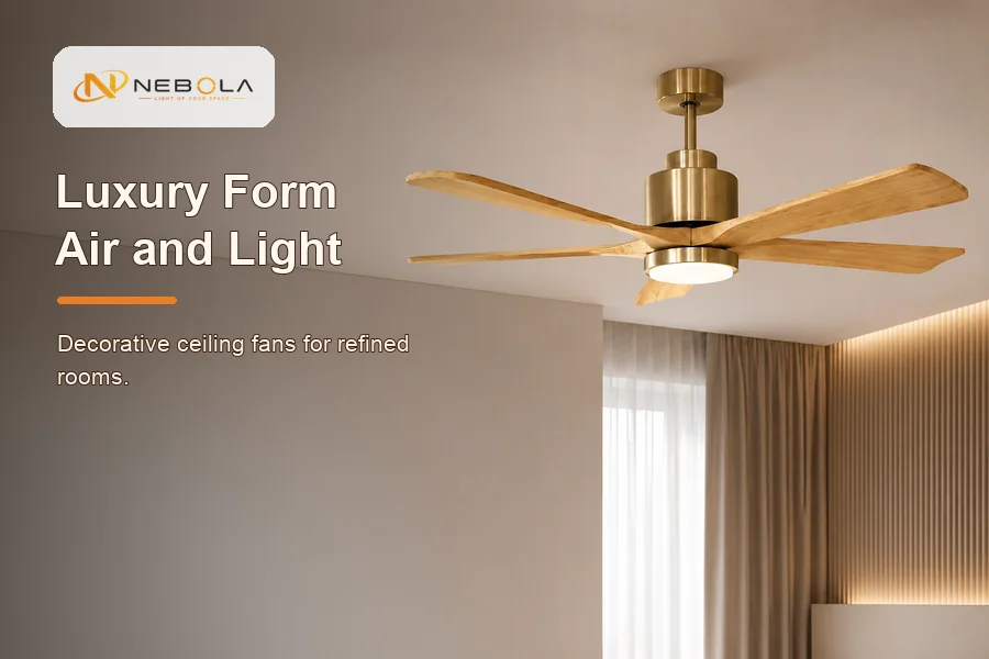 Luxury home design decorative ceiling fan hero banner