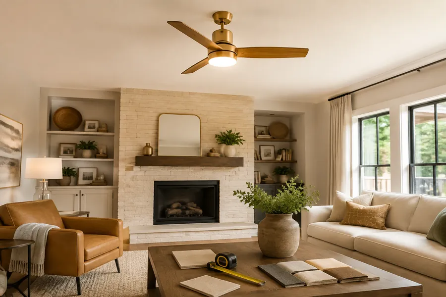 Measuring a great room before choosing ceiling fan size
