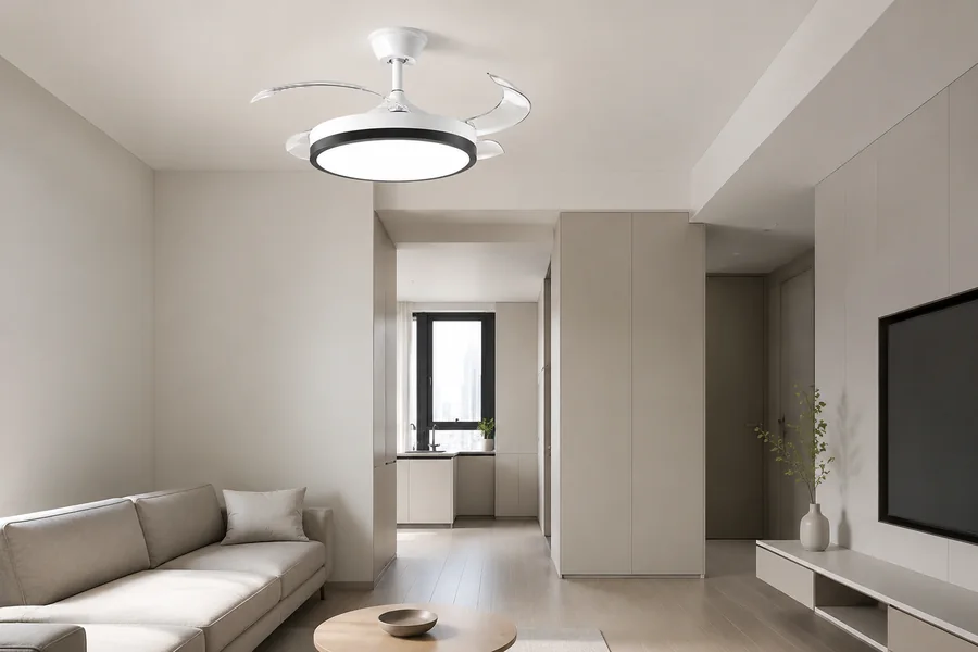 Apartment spaces benefit from low profile fans