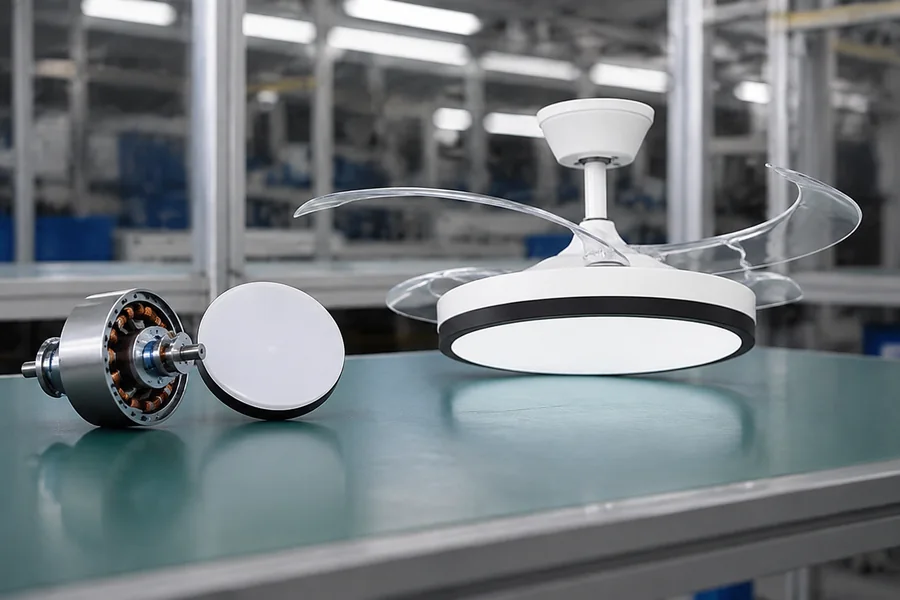 Factory quality check for modern ceiling fan products
