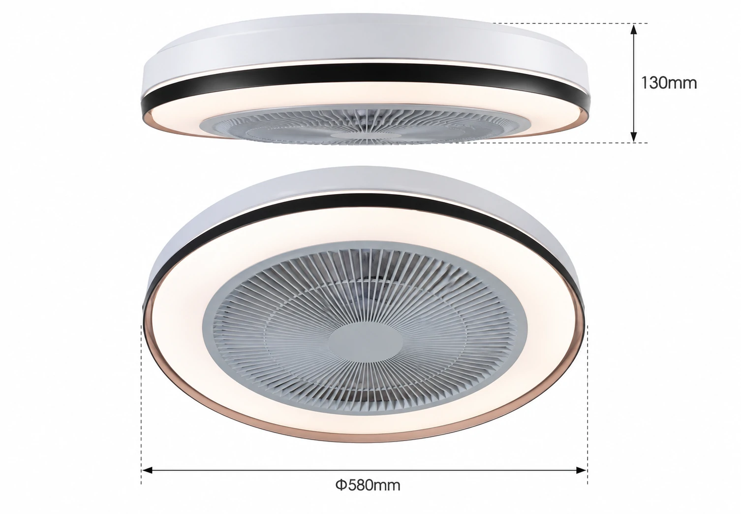 NE-RCFB10 ceiling fixture dimension diagram showing a 20 inch diameter