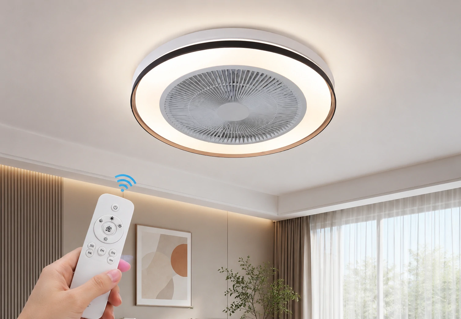 NE-RCFB10 fixture showing the integrated 36W LED lighting ring
