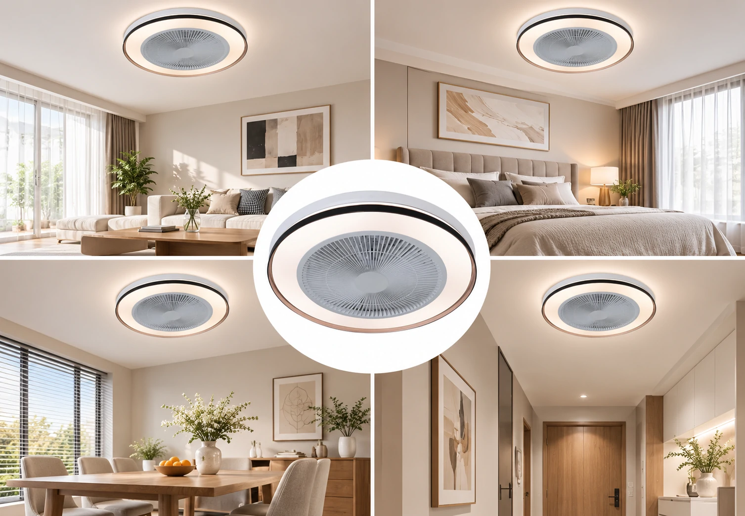 NE-RCFB10 ceiling light shown in a bathroom-style interior outside the wet zone