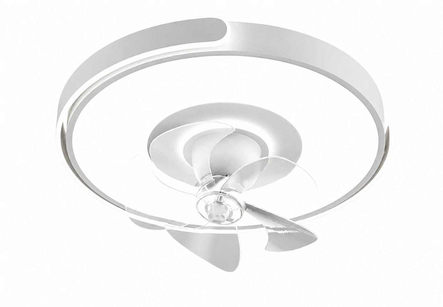 20 inch compact ceiling fan with light, model NE-RCFB52R, front view