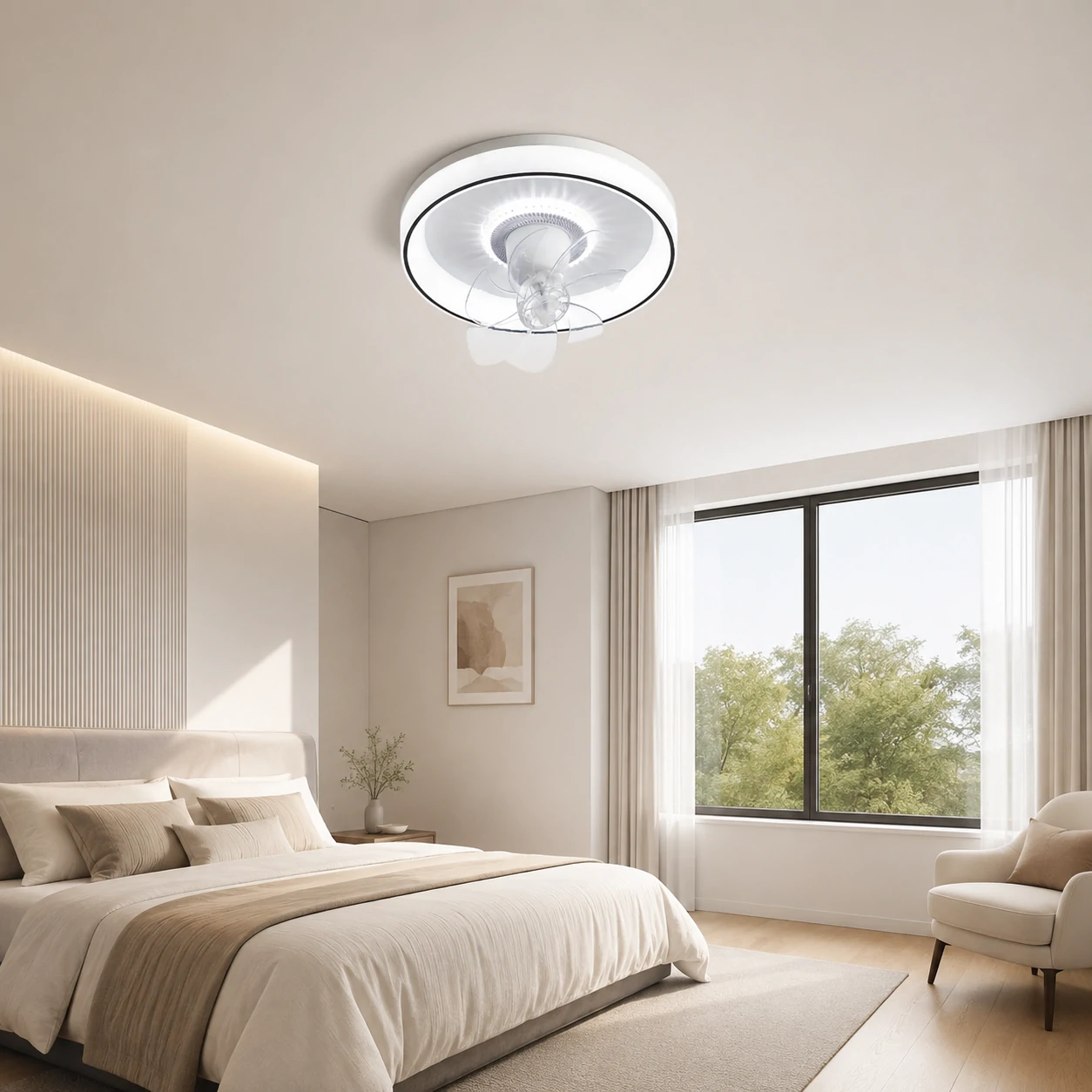 NE-RCFB39R 20 inch outdoor ceiling fan light
