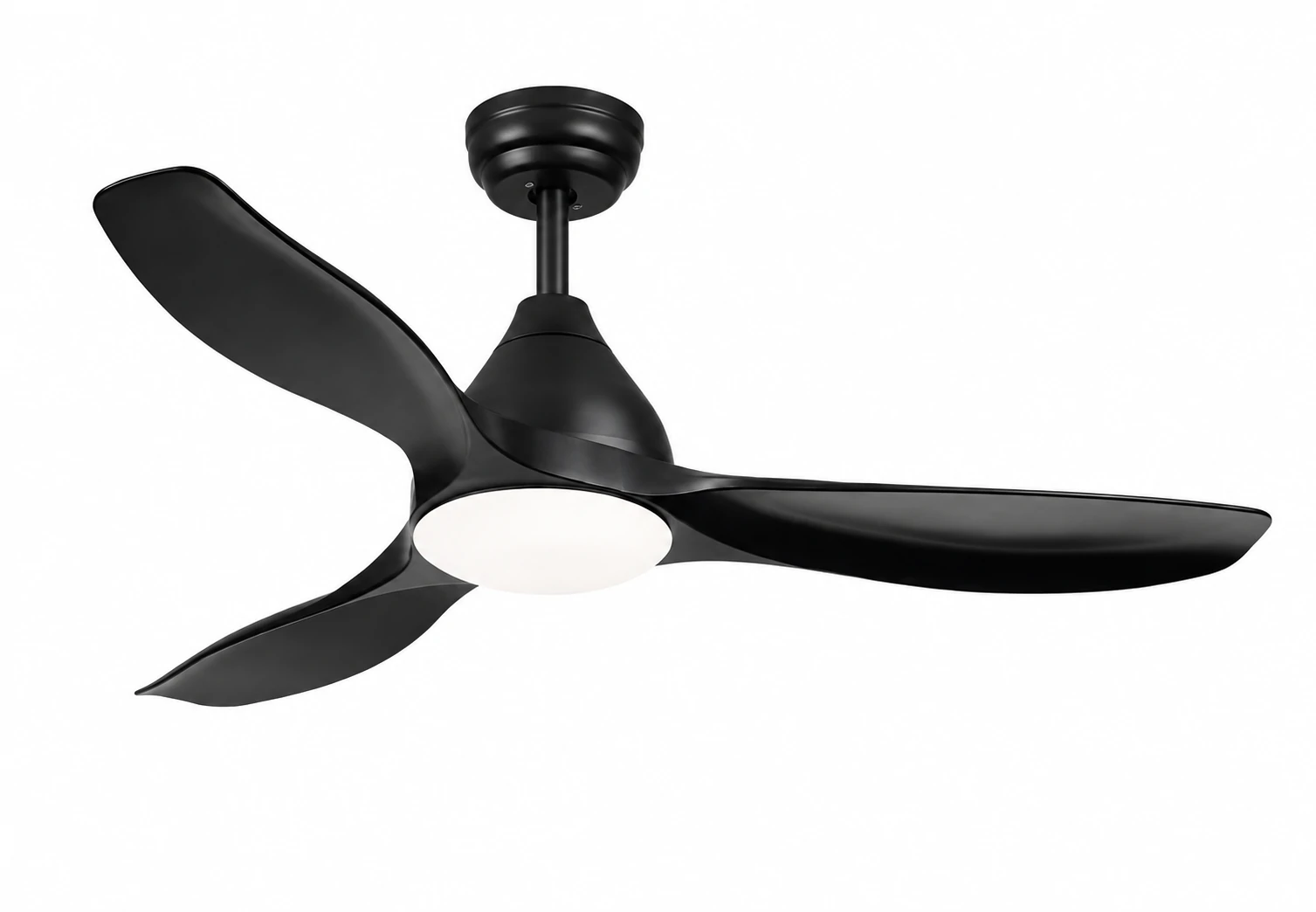 NE-SCFL16 52 inch black ceiling fan front view