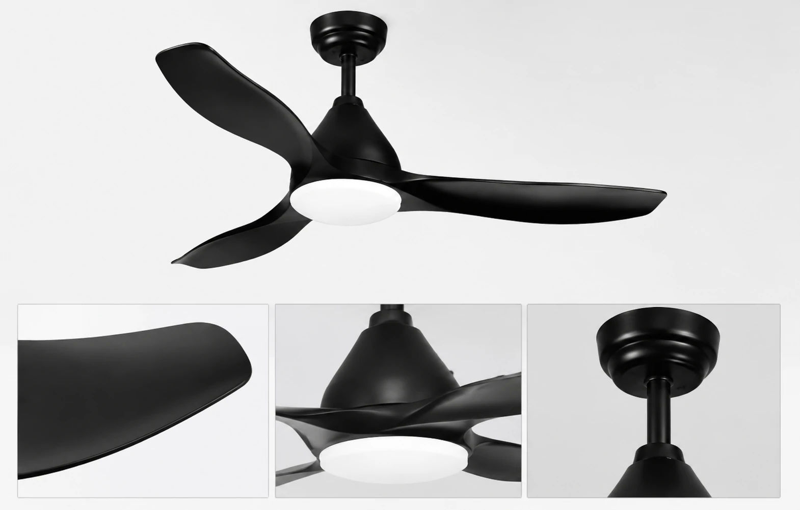 NE-SCFL16 black ceiling fan design overview for B2B buyers