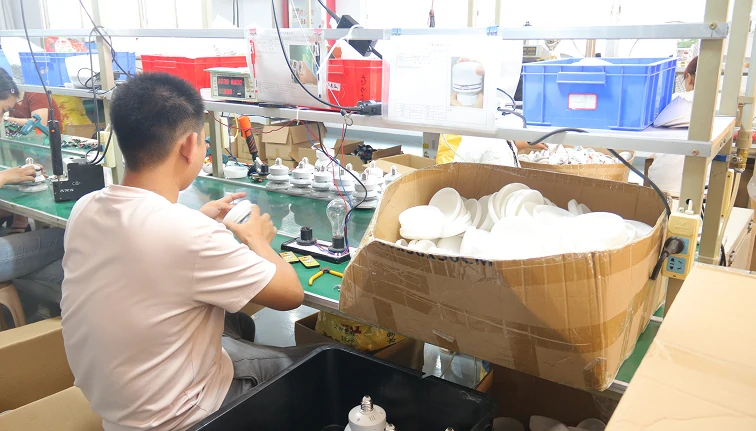 Nebola production line assembling socket fan light products