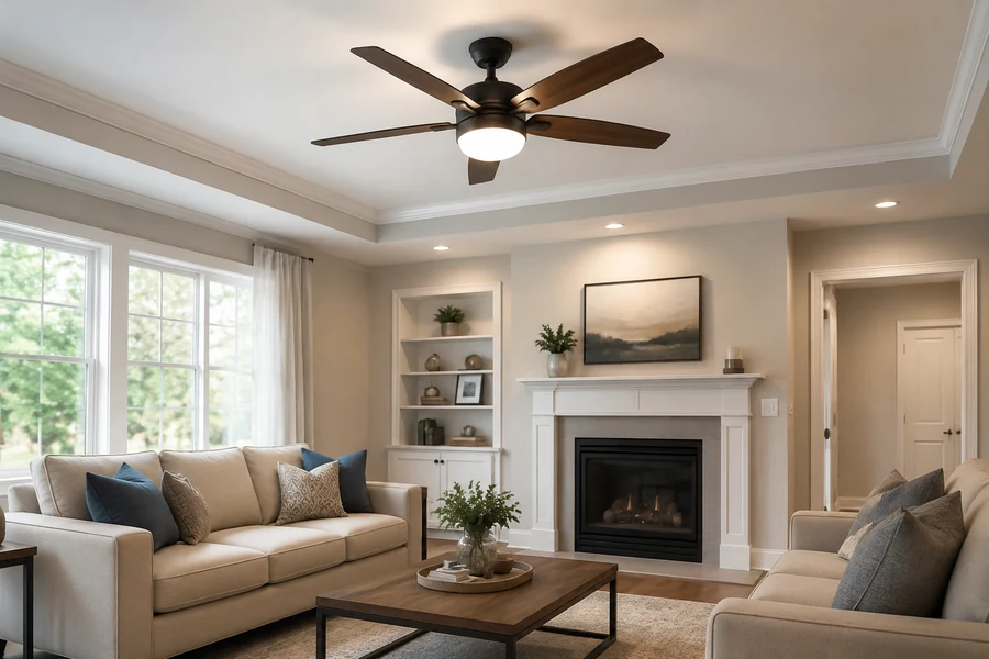 Neutral 4000K living room ceiling fan light clarity