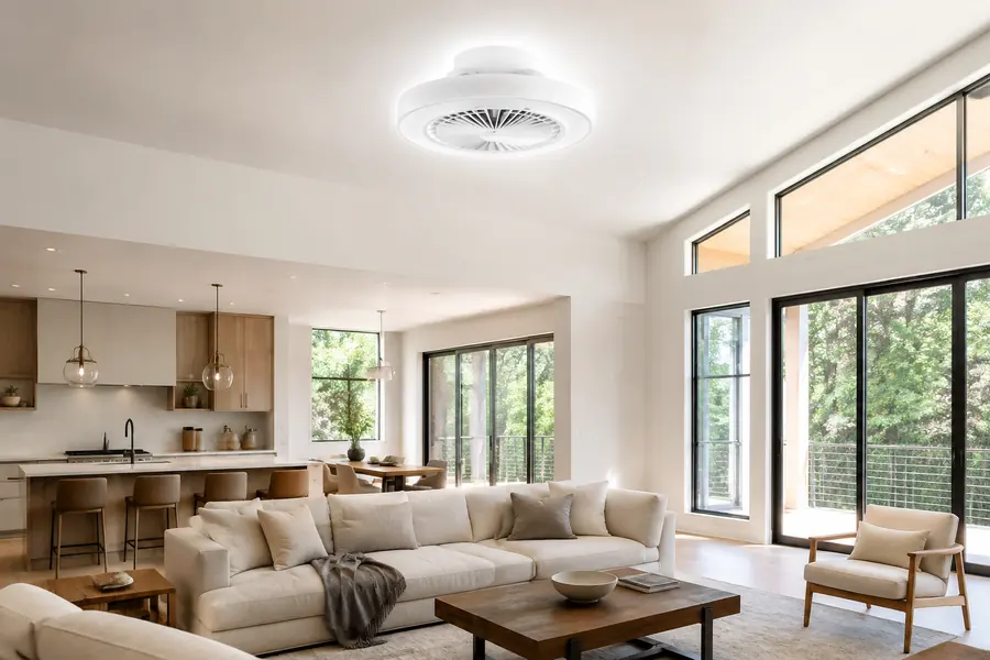 How ceiling height changes open space fan sizing