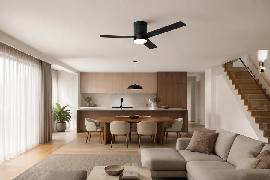 Buying check for ceiling fan for open concept living room