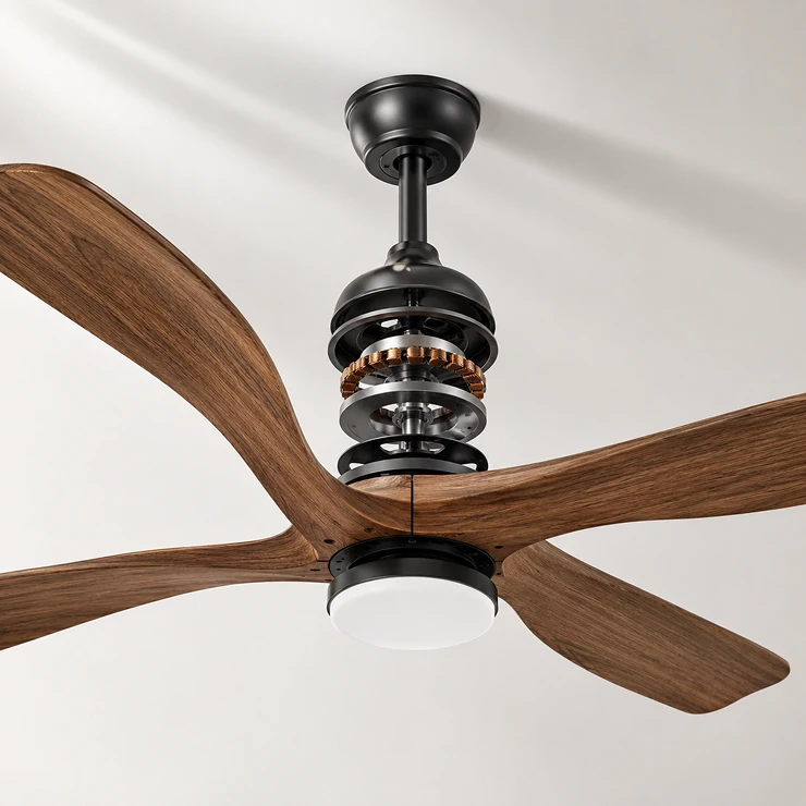 Ceiling fan motor system prepared for custom outdoor product development