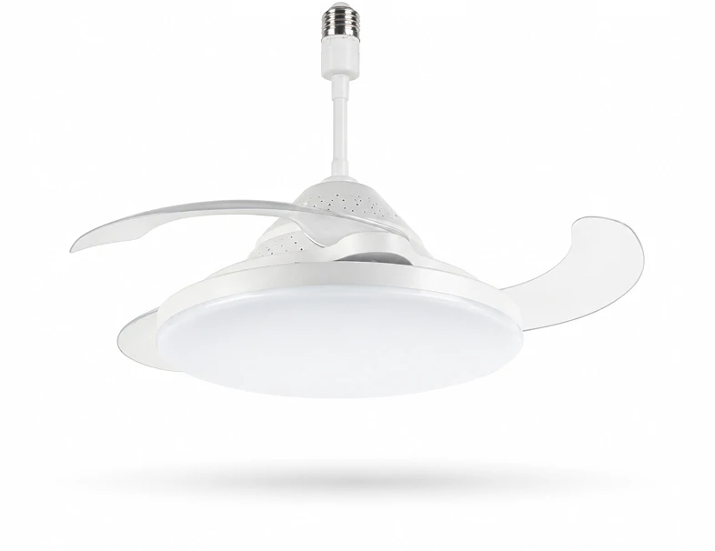 Retractable Blade Fan Light