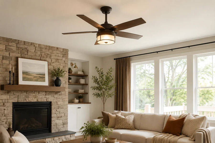 Room size and ceiling height changing fandelier or ceiling fan choice