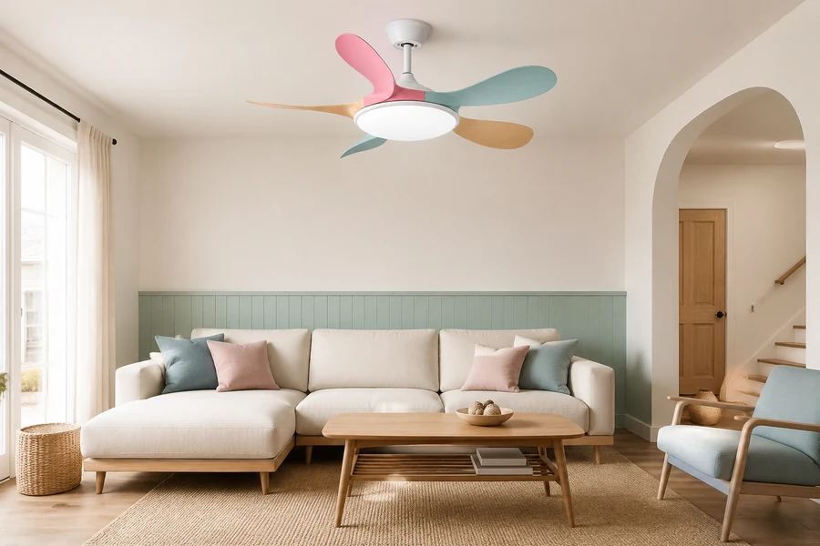 Scandinavian Mid-Century and Coastal ceiling fan style difference
