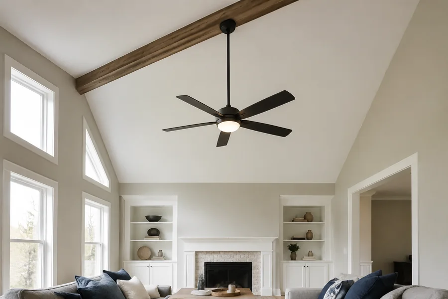 Sloped ceiling fan final installation check