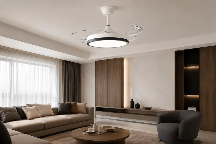 Smart ceiling fan light for comfortable living spaces