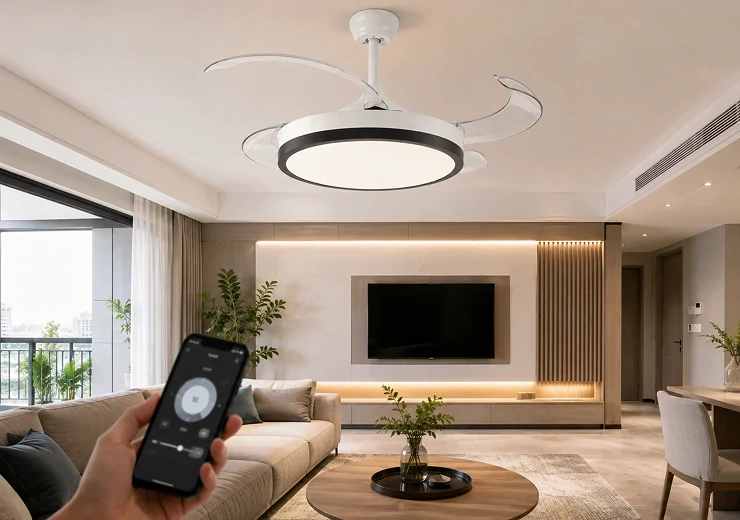Smart ceiling fan solution integrated into a modern connected home