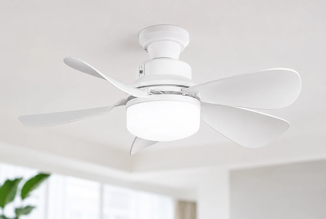 Socket fan light installed directly into ceiling socket