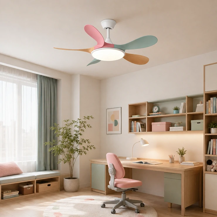 Study room ceiling fan solution for residential learning spaces