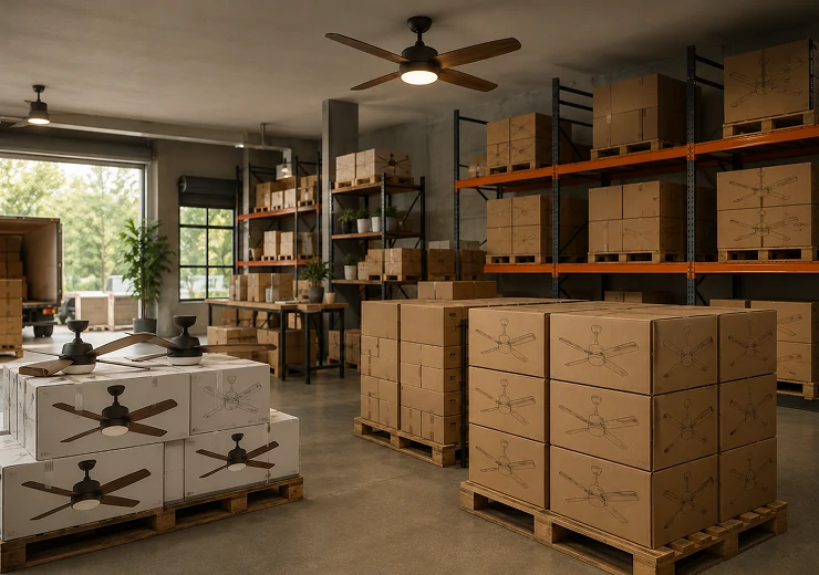 Wholesale ceiling fan supply solution for global distributors